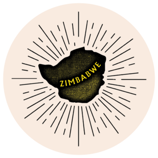 Vintage Zimbabwe Map Grunge Sticker