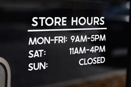 Vinyl Lettering Store Hours Thumb
