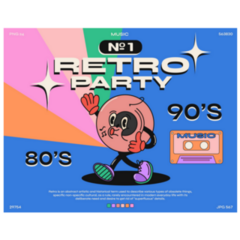 Vinyl Record Retro Party Cassette 90s Music Sticker