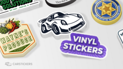 Custom Vinyl Stickers applied to the inside of a laptop