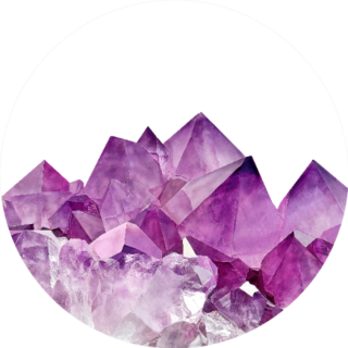 Violet Crystal Stone Macro Mineral Surface Jewel Sticker