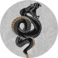 Viper Snake. Hand Drawn Illustration In Ink Sticker