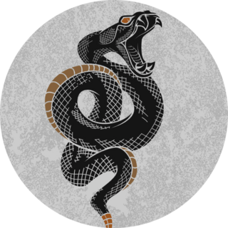 Viper Snake. Hand Drawn Illustration In Ink Sticker