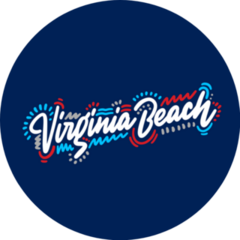 Virginia Beach Handwritten City Name Modern Calligraphy Sticker