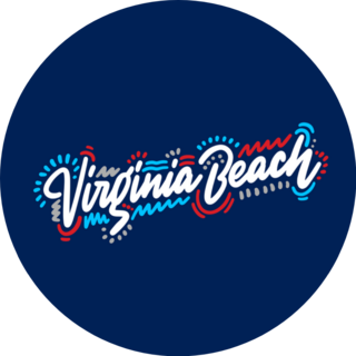 Virginia Beach Handwritten City Name Modern Calligraphy Sticker