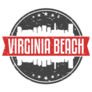 Virginia Beach, Va, Usa Round Travel Stamp Sticker