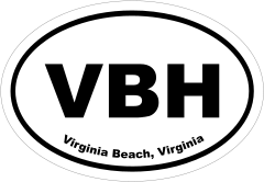 Virginia Beach, Virginia Oval Stickers