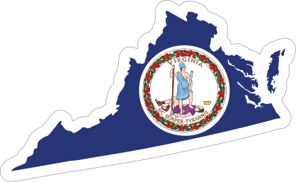 Virginia Flag State Sticker