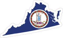 Virginia Flag State Sticker