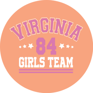 Virginia Girls Team Slogan 84 Typography Sticker