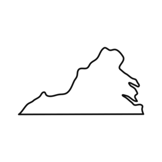 Virginia Map Outline State Sticker