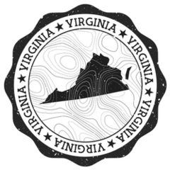 Virginia Outdoor Stamp Round Sticker