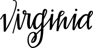 Virginia Script Sticker