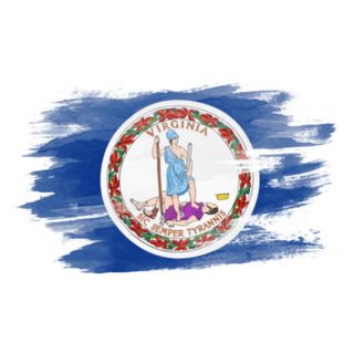 Virginia State Flag Brush Stroke Sticker