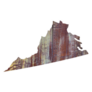 Virginia State In Wood Texture Sticker