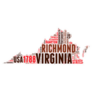 Virginia Usa State Map Made Of Words Sticker
