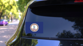 Virginia Va State Flag Sticker on a Rear Car Window (New) example