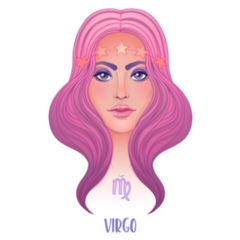Virgo Astrological Woman Star Headband Sticker
