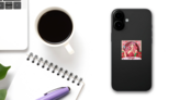 Virgo Beautiful Art Rose Illustration Sticker on a Phone (New) example
