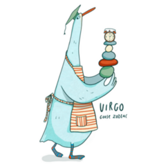 Virgo Goose Zodiac Horoscope Sticker