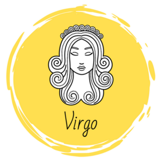 Virgo Horoscope On Yellow Circle Sticker