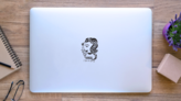 Virgo: I Rule The Spring Illustration Sticker on a Laptop (New) example