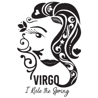 Virgo: I Rule The Spring Illustration Sticker