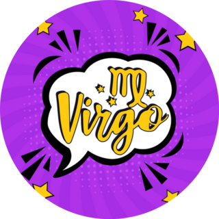 Virgo Purple Pop Art Illustration Sticker