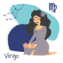Virgo Zodiac Blue Maiden Sticker