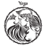 Virgo Zodiac Sign Illustration Doodle Sticker