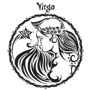 Virgo Zodiac Sign Illustration Doodle Sticker