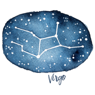 Virgo Zodiac Sign In The Shape Of Star Constellation Sticker