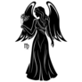 Virgo Zodiac Silhouette Of Girl With Wings Sticker