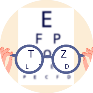 Vision Health Eye Ophthalmologist Test Illustration Sticker