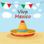 Viva Mexico Beach Celebration Sticker