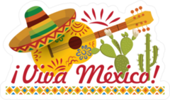 Viva Mexico Guitar Sticker