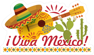 Viva Mexico Guitar Sticker