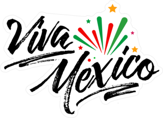 Viva Mexico Hand Lettering Sticker