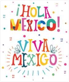 Viva Mexico Hola Mexico Text Sticker