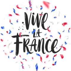 Vive La France Confetti In Color Of France Flag Sticker