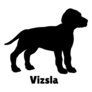 Vizsla Baby Dog Silhouette Sticker