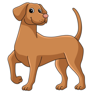 Vizsla Cute Cartoon Sticker