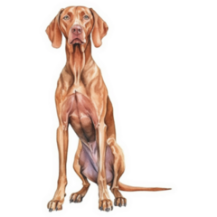 Vizsla Long Dog Sticker