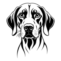 Vizsla Silhouettes Head Sticker