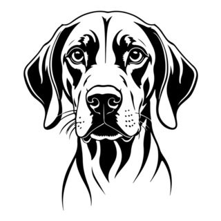 Vizsla Silhouettes Head Sticker