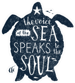 Voice of the Sea Swimming Turtle Sticker
