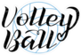 Volleyball Black Lettering Sticker