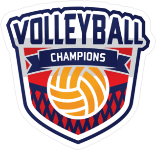 Volleyball Champions Badge Sticker