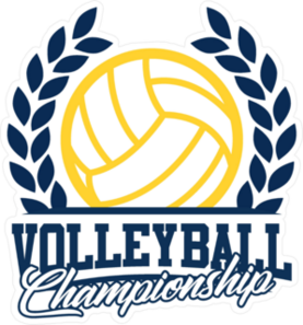Volleyball Championship Logo Sticker