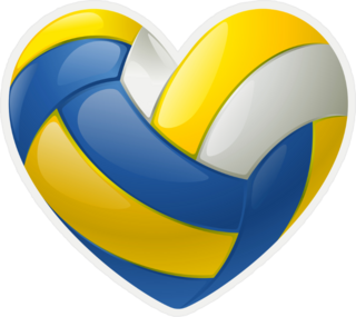 Volleyball Heart Ball Sticker